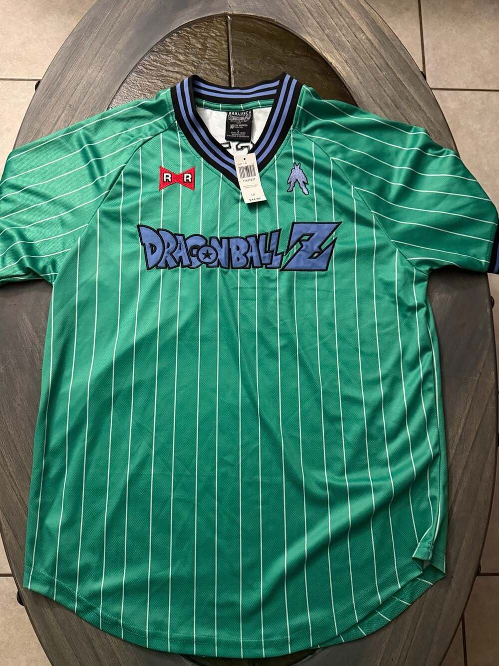 BoxLunch Dragon Ball Z Perfect Cell Green Jersey Large